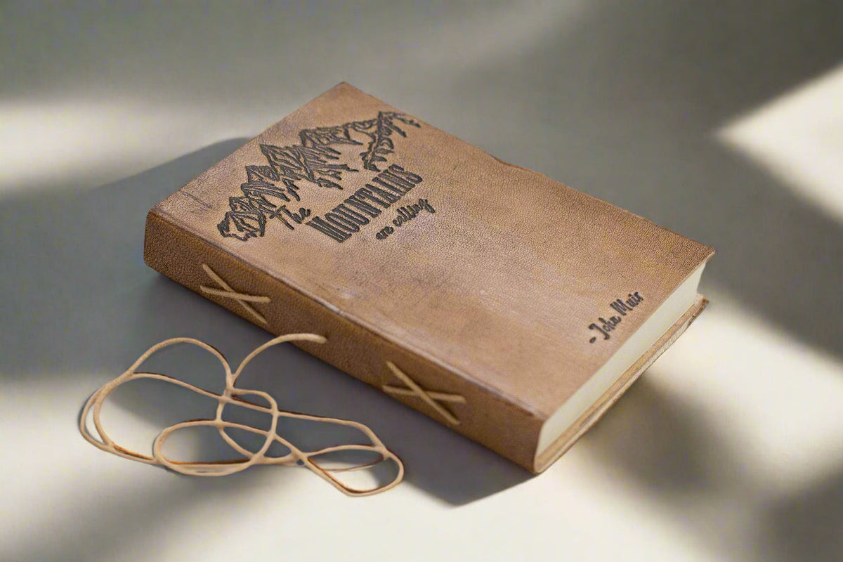 John Muir Quote Leather Journal