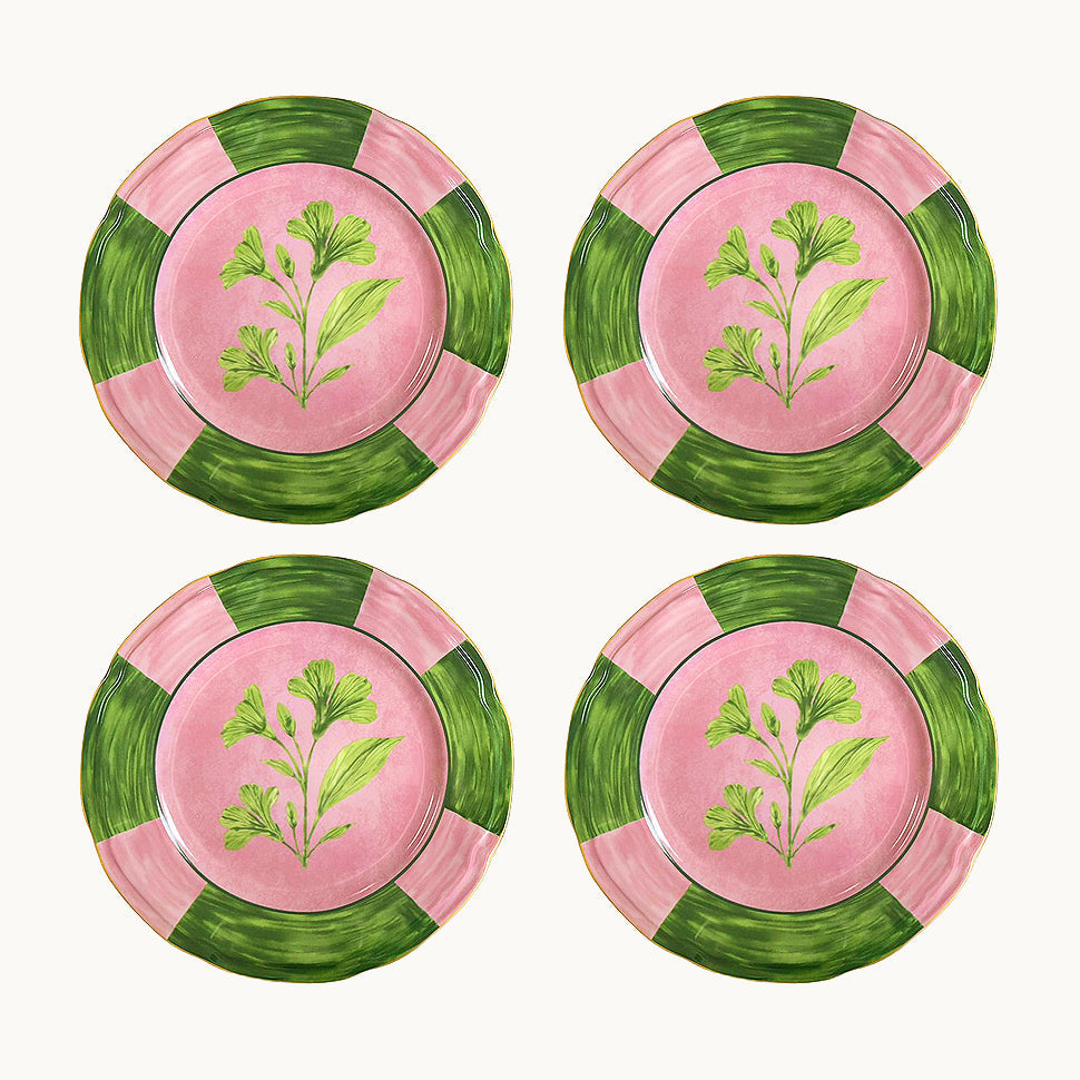 S/4 Josephine Pink Dinner Plate