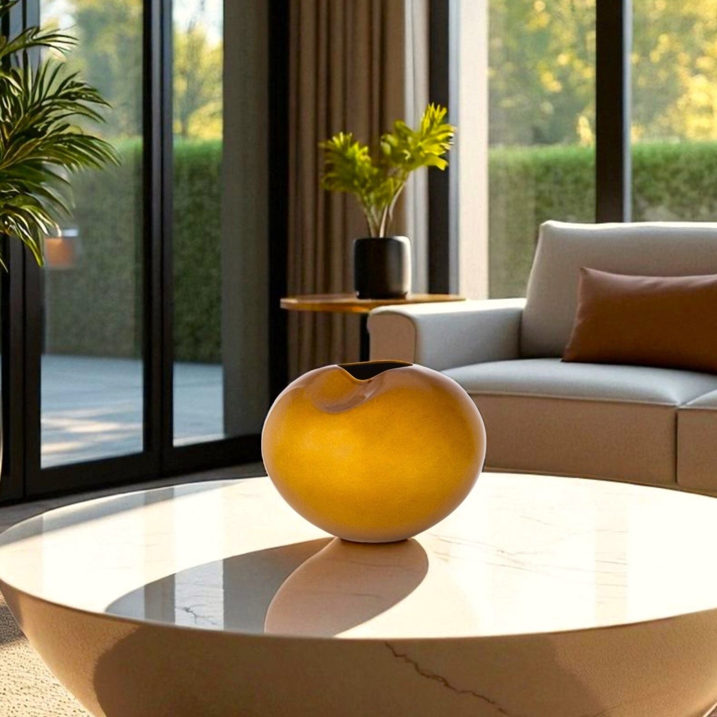 Milan Honey Sculptural Vase