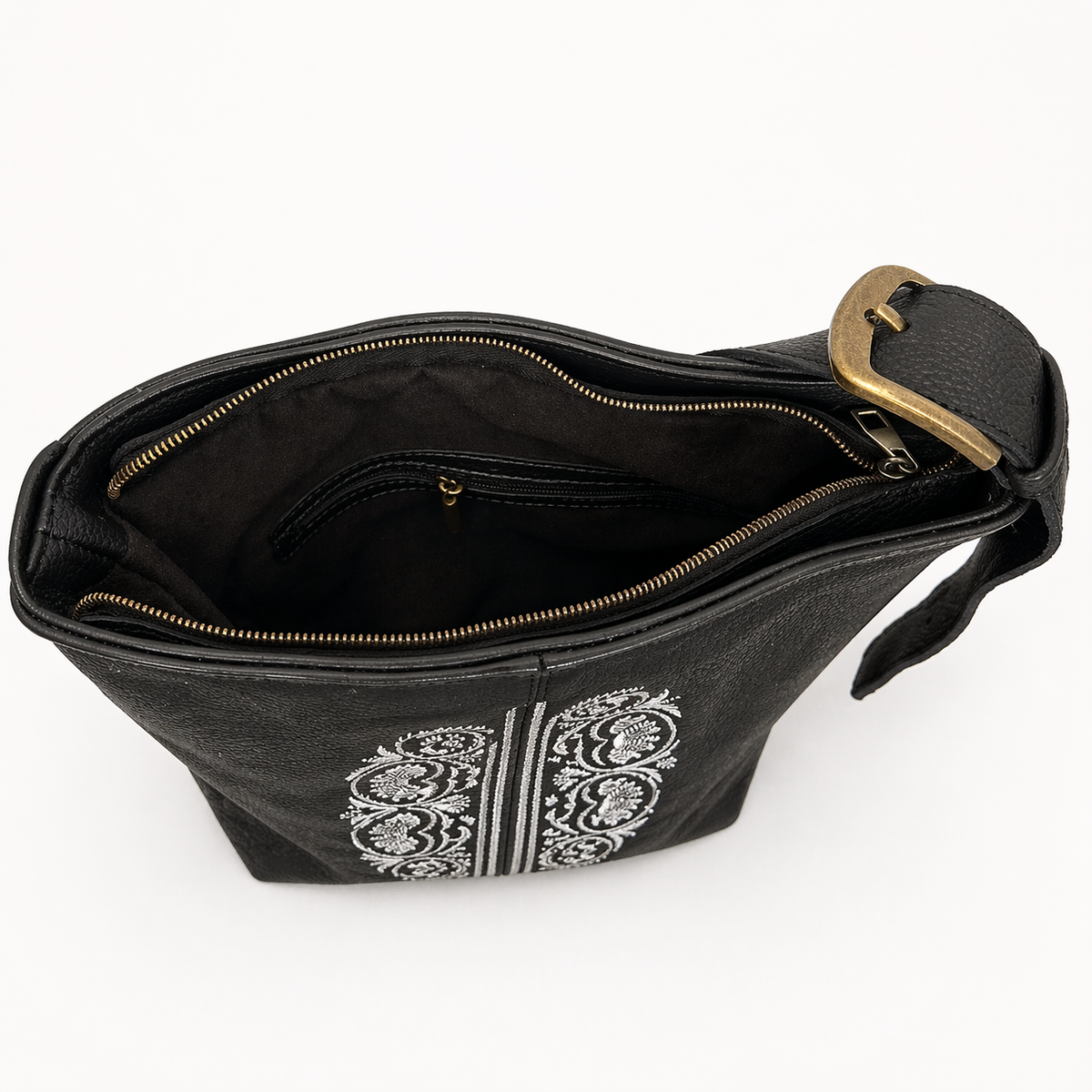Zahra Leather Bucket Tote