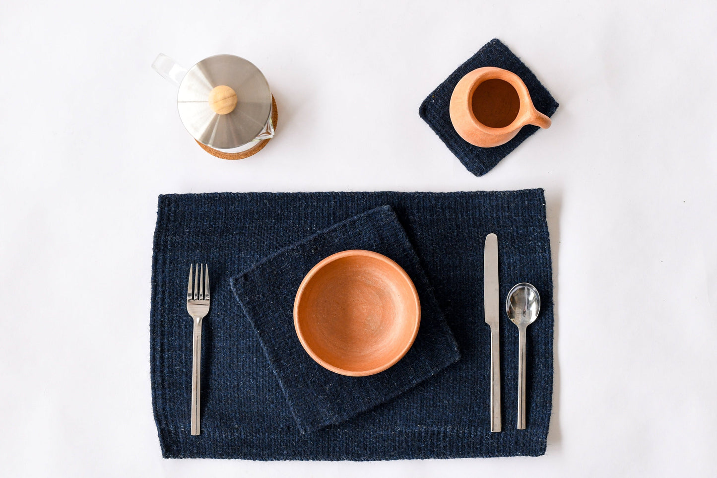 Handwoven Wool Coaster Set