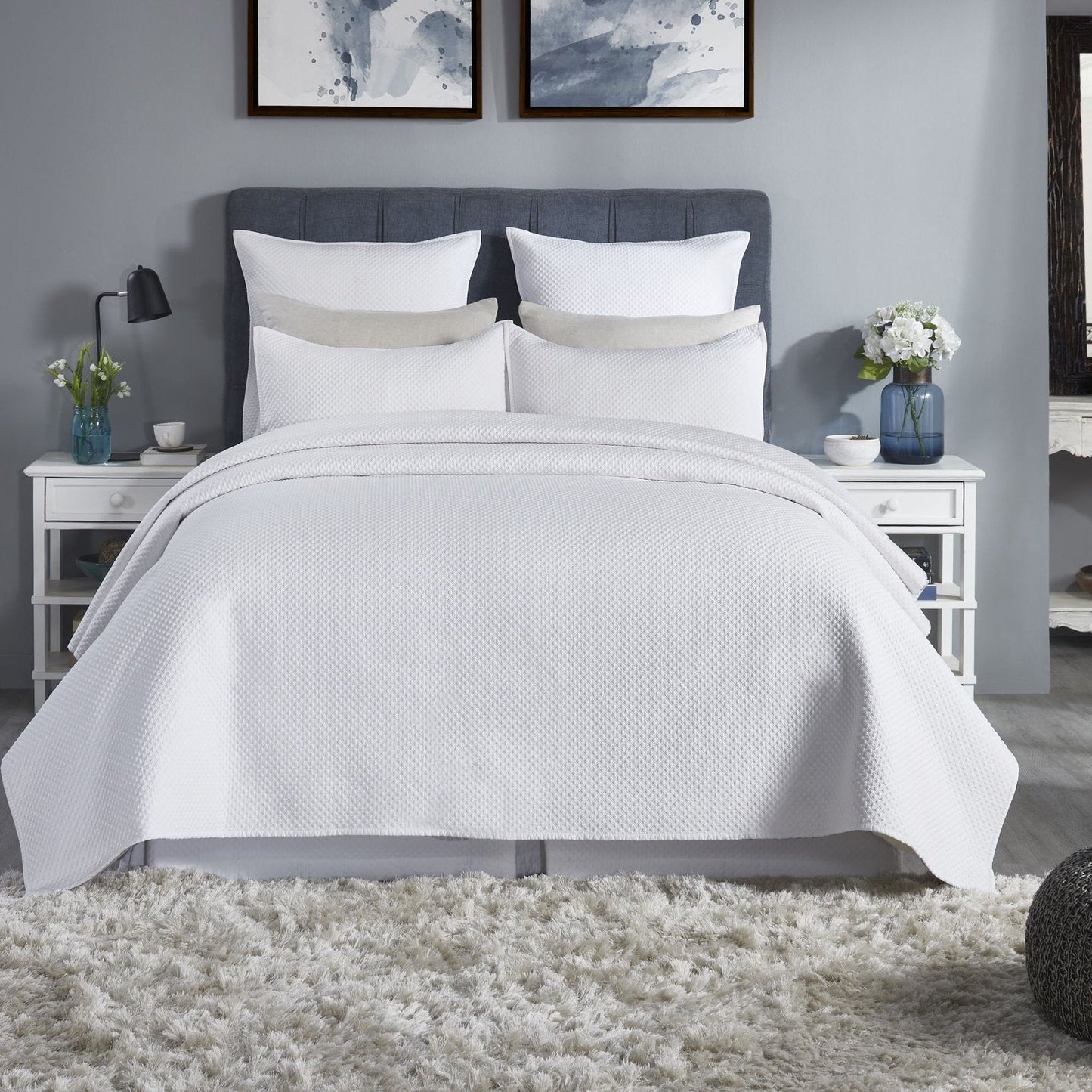 Velentina Diamond Quilted Sateen Coverlet