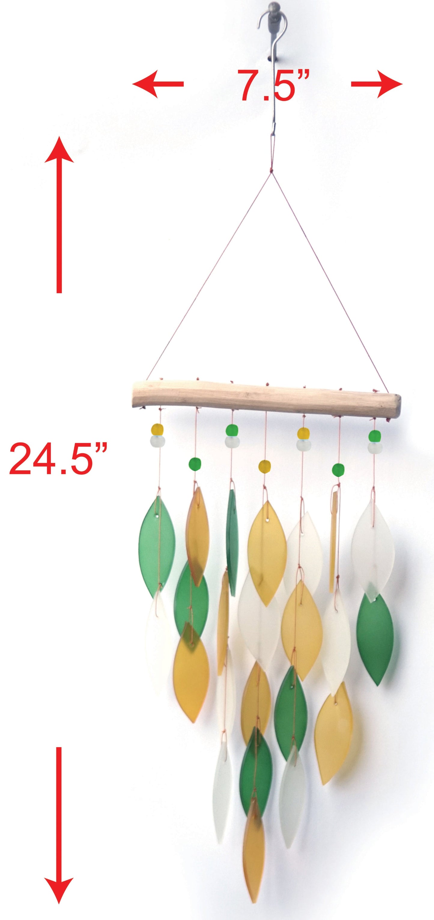 Diamond, Margarita Sea Glass Wind Chime