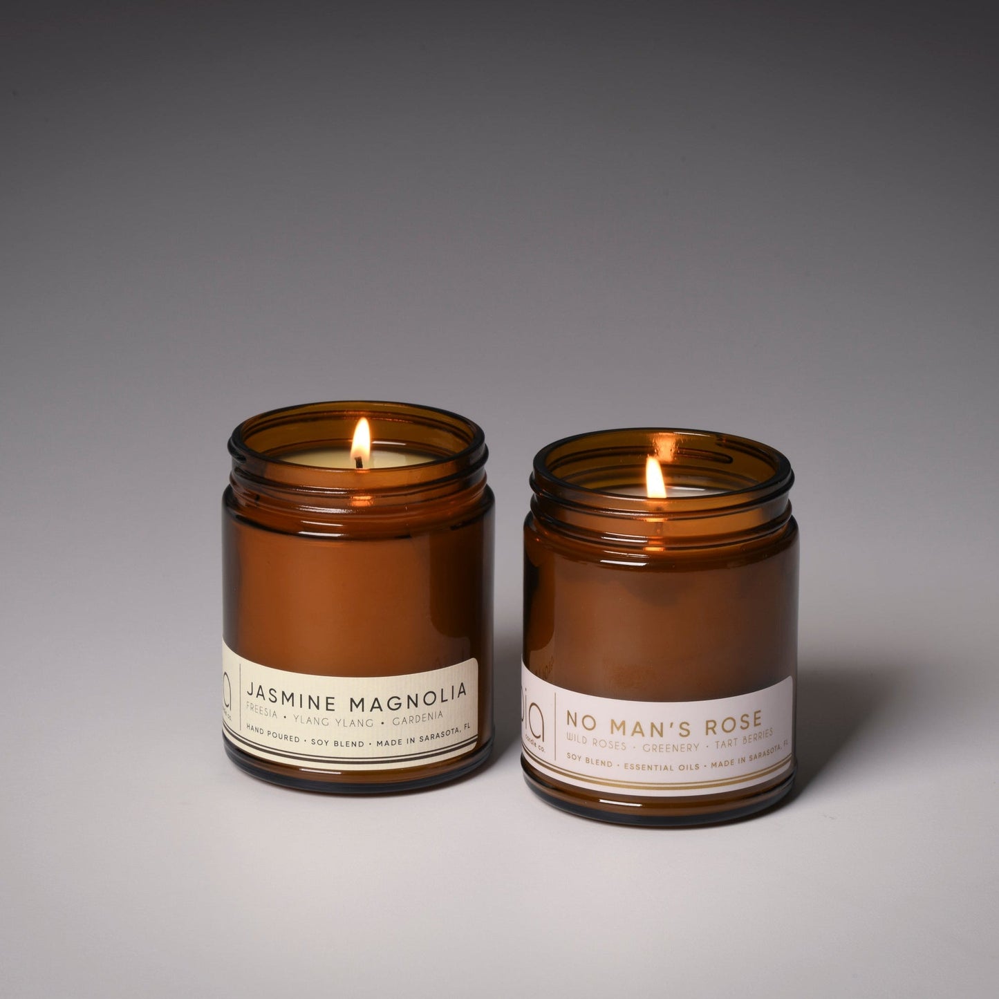 S/2 Jasmine Magnolia + No Man’s Rose Floral Duo