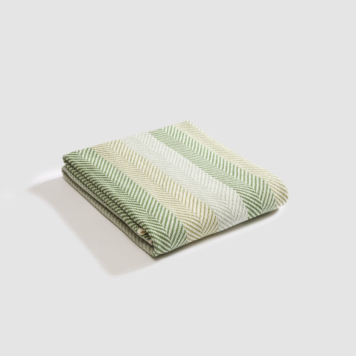 Herringbone Hues - Cotton Sustainable Knit Striped | Chevron Throw Blanket