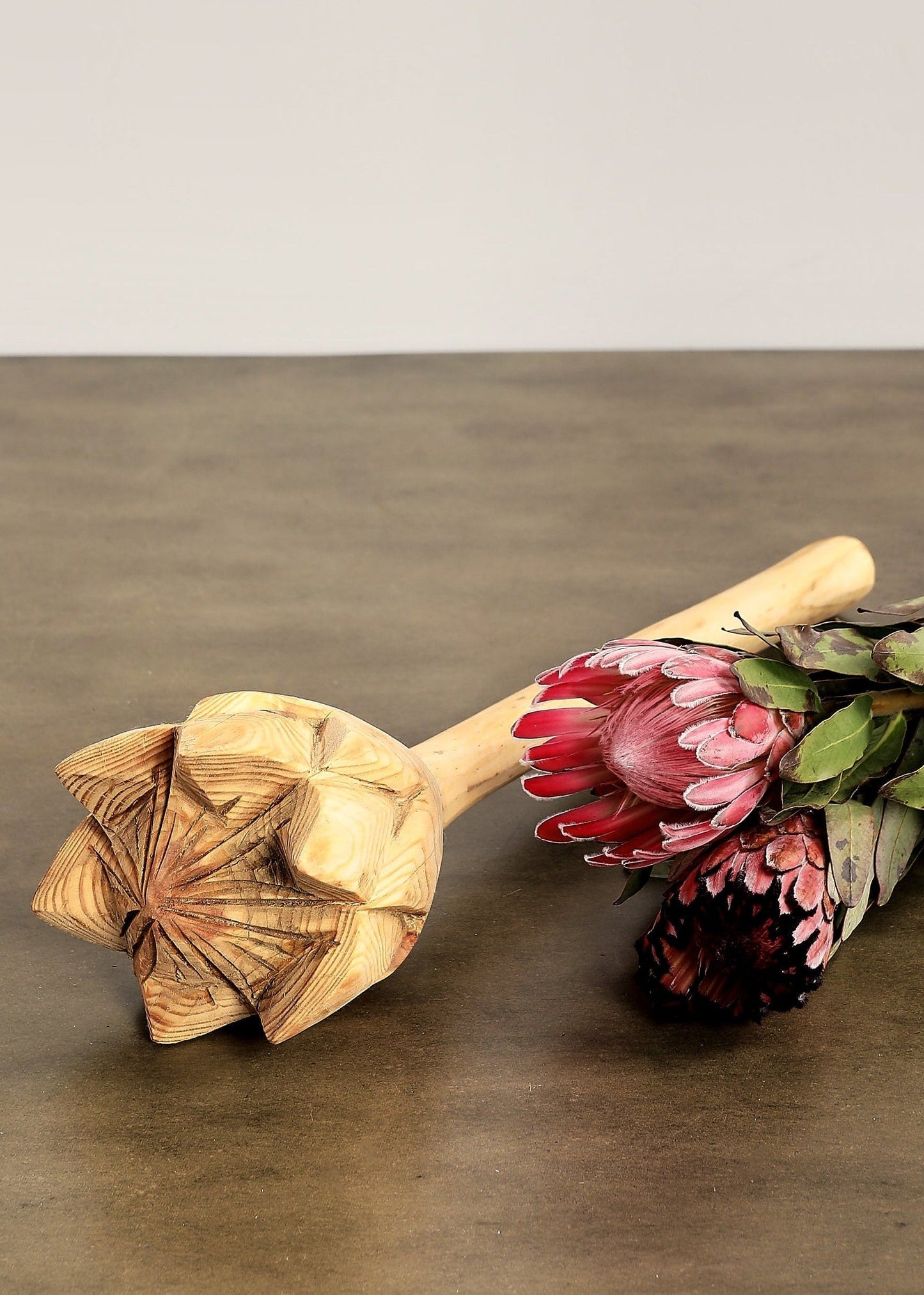 Protea Wooden Table Sculpture