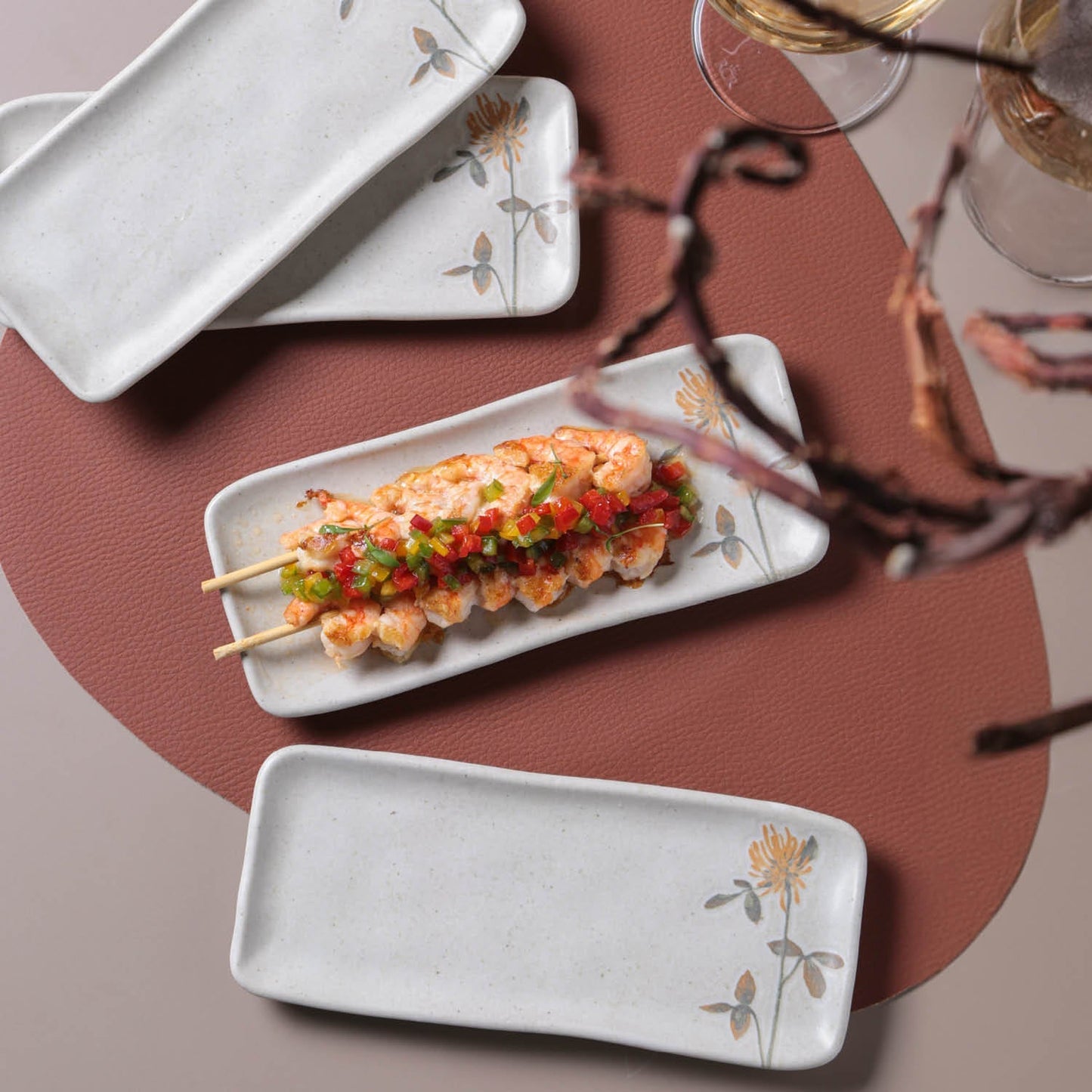 Rectangular Platter Small Set of 4