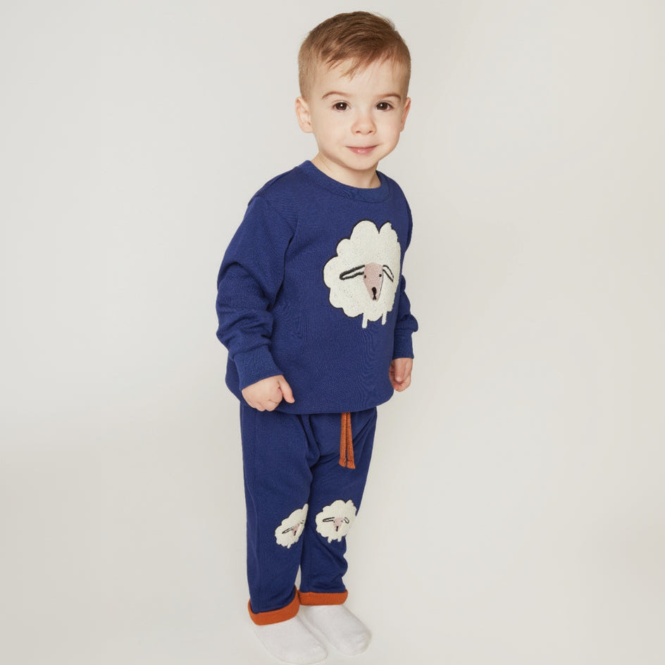 Embroidered Cozy Sheep Baby Sweatshirt