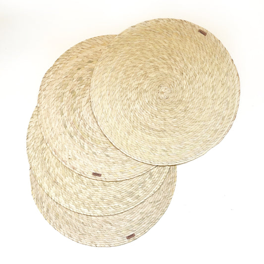 S/4 Palm Single Sided Placemat - Natural