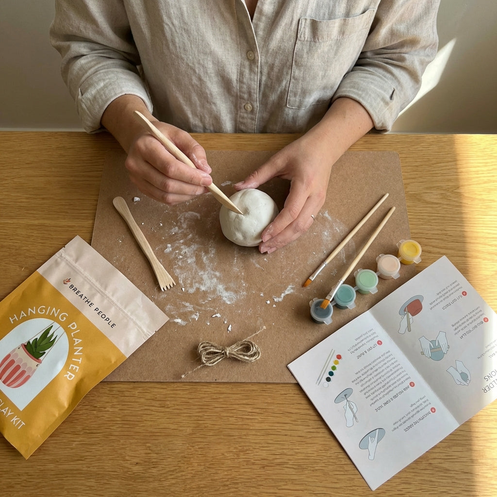 DIY Air Dry Clay Kit- Make Your Own Hanging Planter