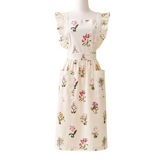Botanical Orchid Mommy Hostess Apron