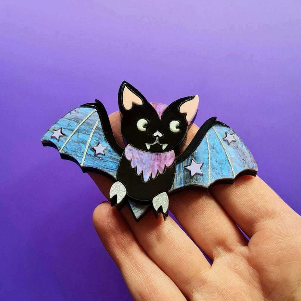 Baby Bat Necklace by Cherryloco
