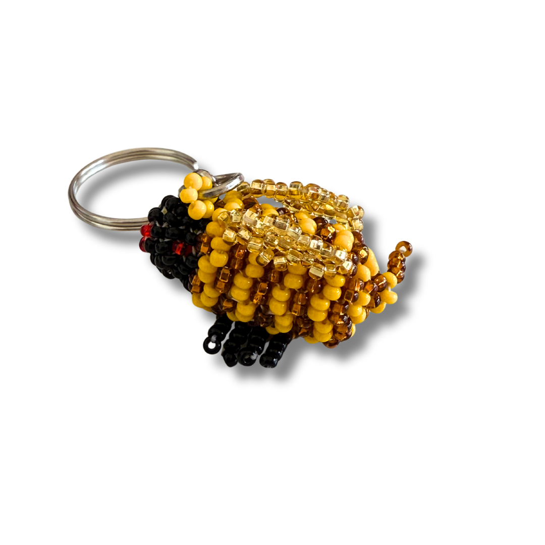 Baby Bee Seed Bead Key Chain - Guatemala