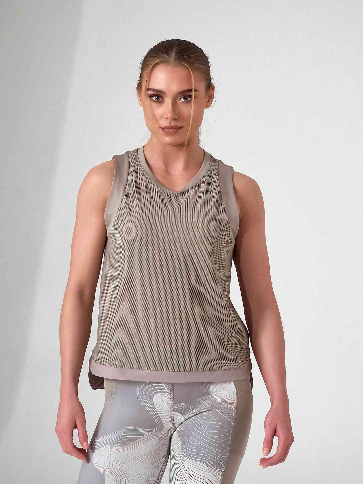 BAILA Mesh Tank Top | Technical Athletic Tank with High-Low Hem | First Position Collection