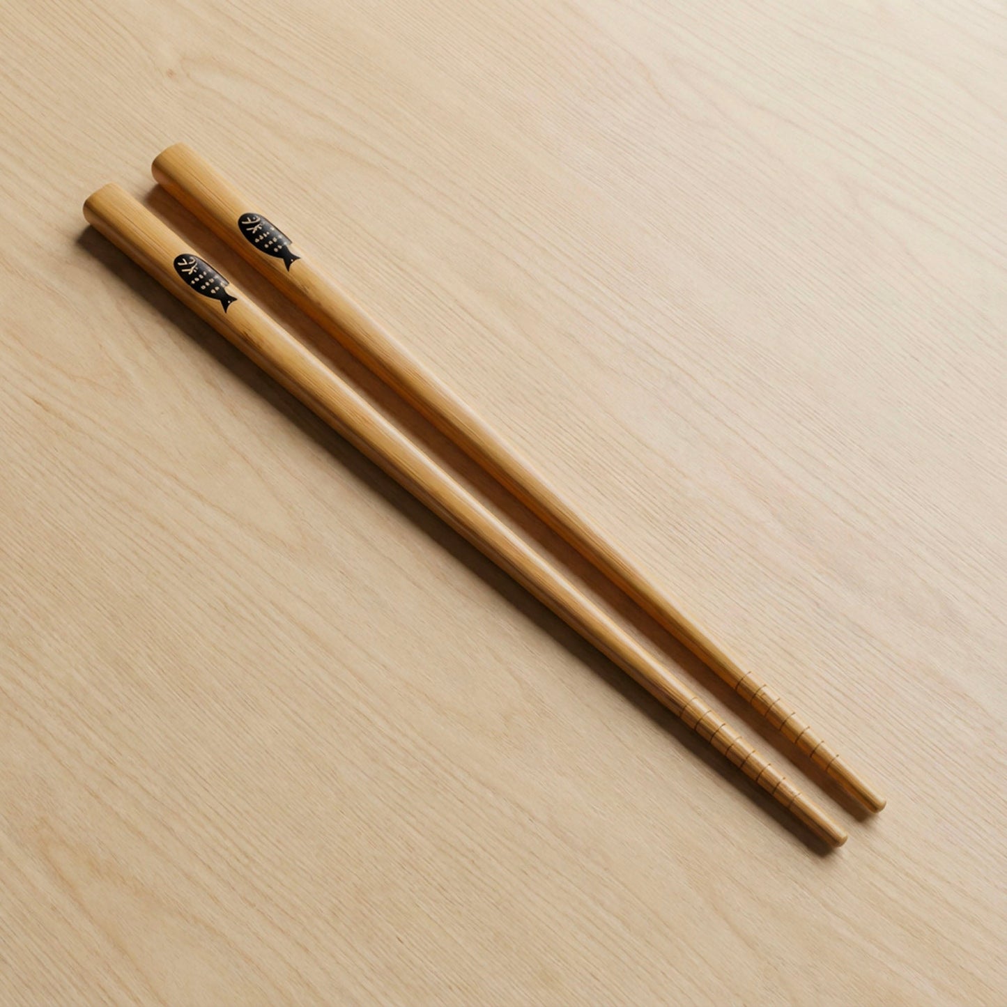Bamboo Chopsticks with Fish Design | Set of 2