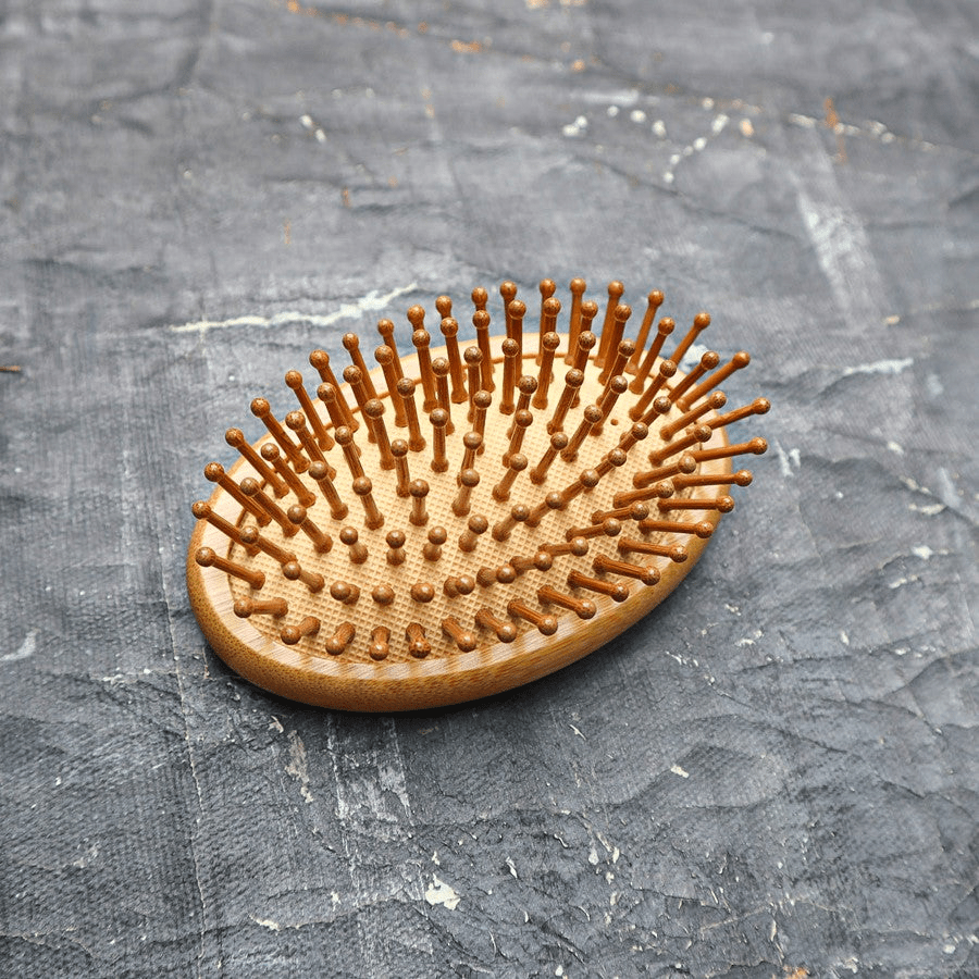 Bamboo Hair Brush Set | Travel & Paddle Combo