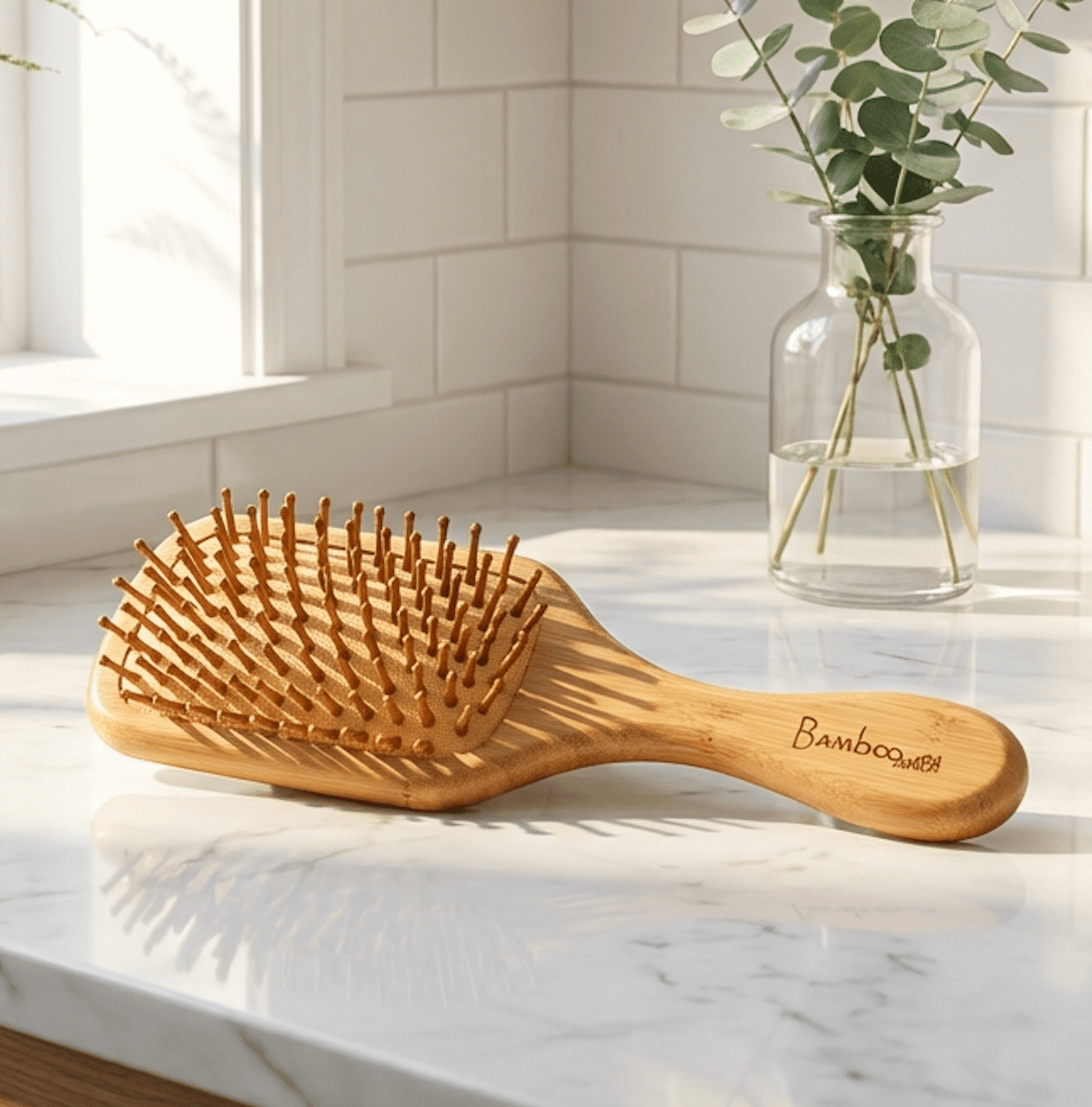 Bamboo Paddle Hair Brush for Kids