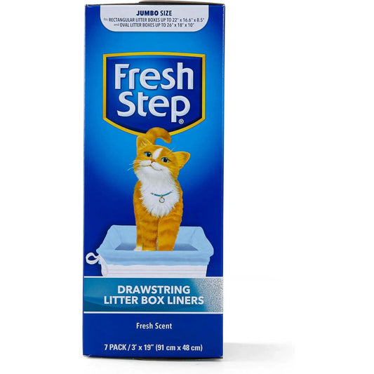 Fresh Step Drawstring Litter Box Liners, 7 Count