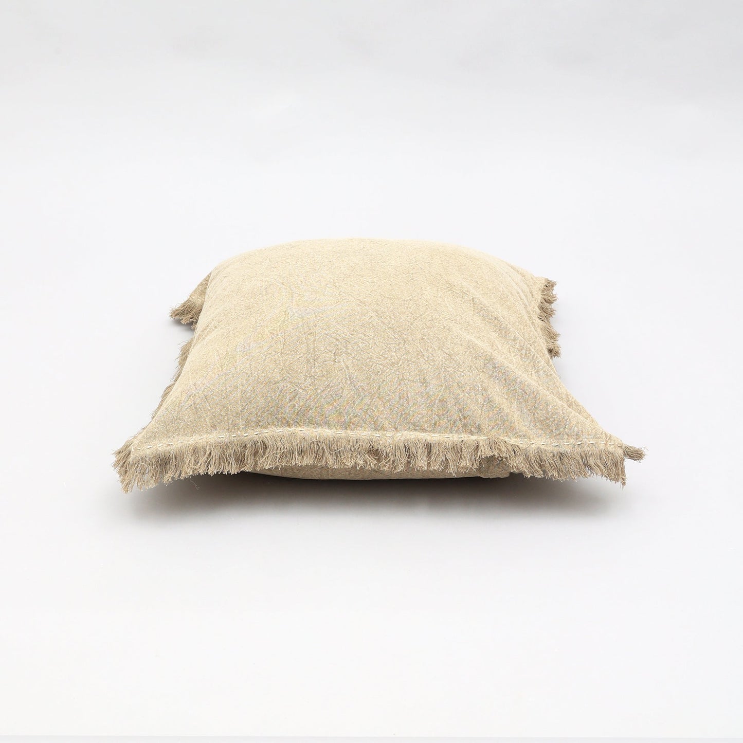 Stonewashed Linen Pillow with Hand Worked Edges