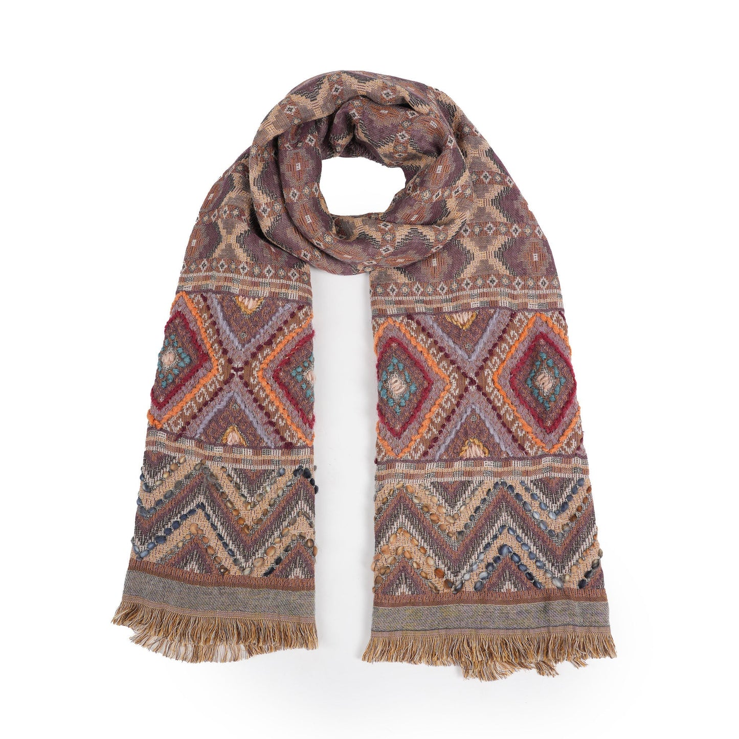 Sierra Geometric Scarf - Lavender