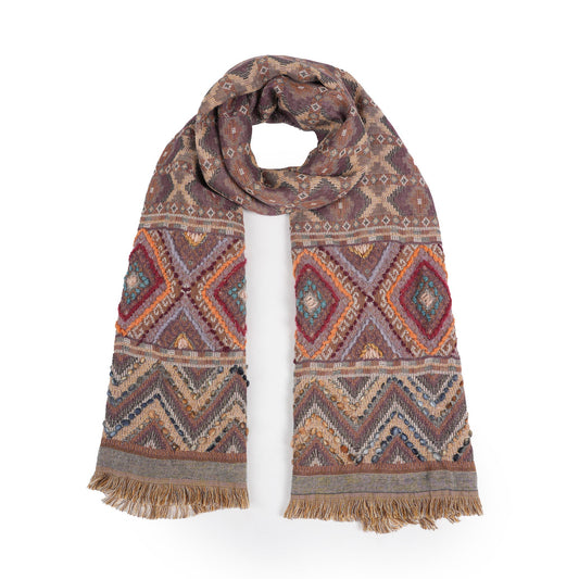 Sierra Geometric Scarf - Lavender