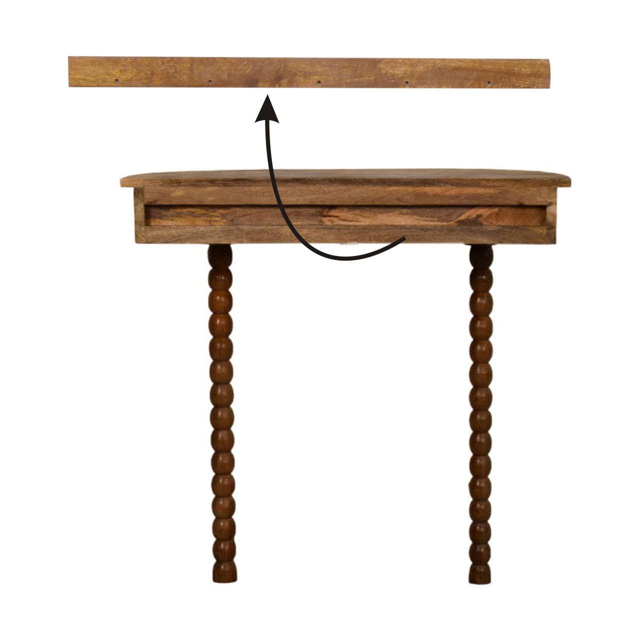 Solid Wood Spindle Radiator Console Table