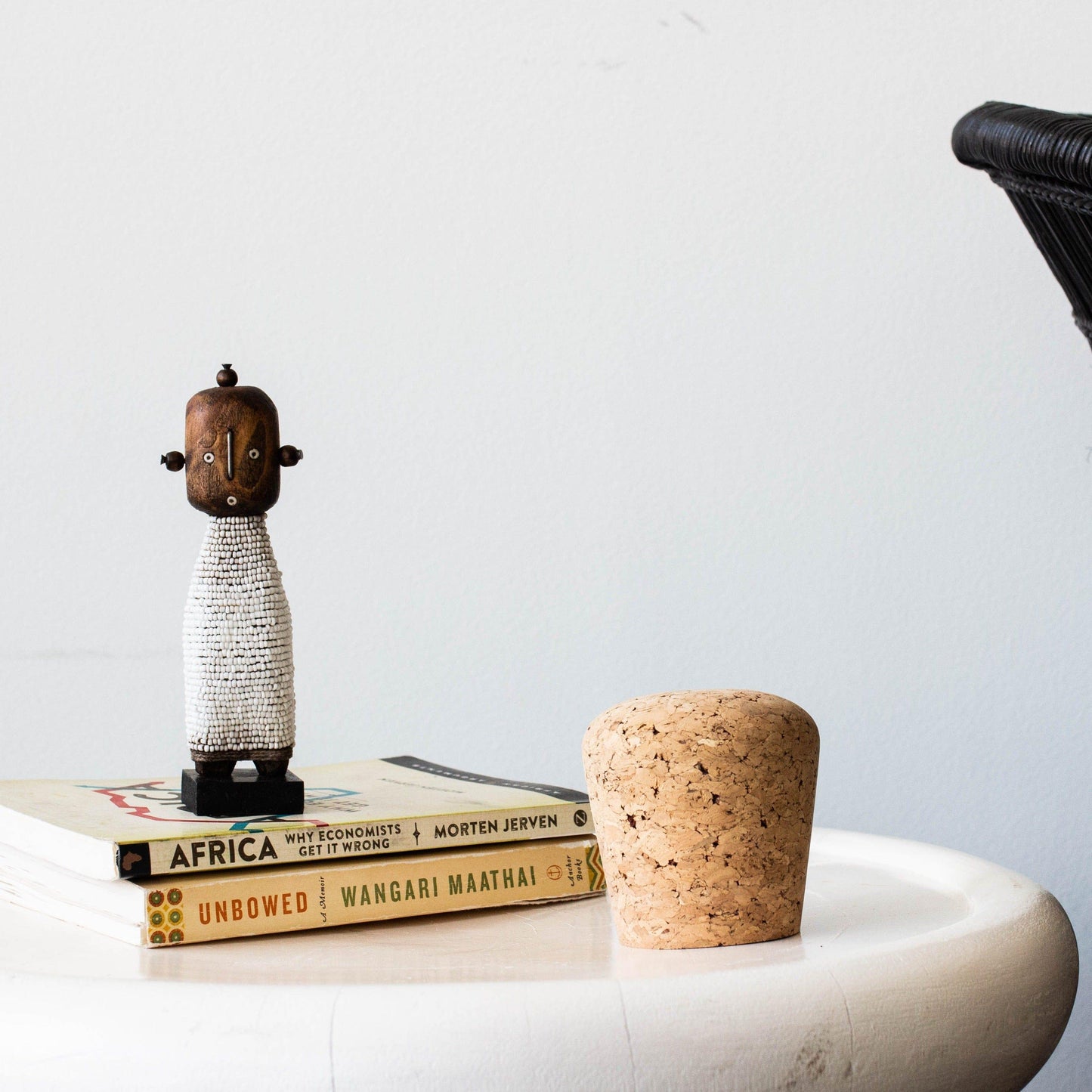 White Beaded African Namji Doll