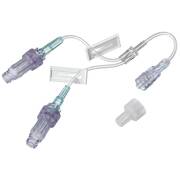 CARESITE NR Small Bore Y-Extension Line with Spin Luer Lock, 7 Inches