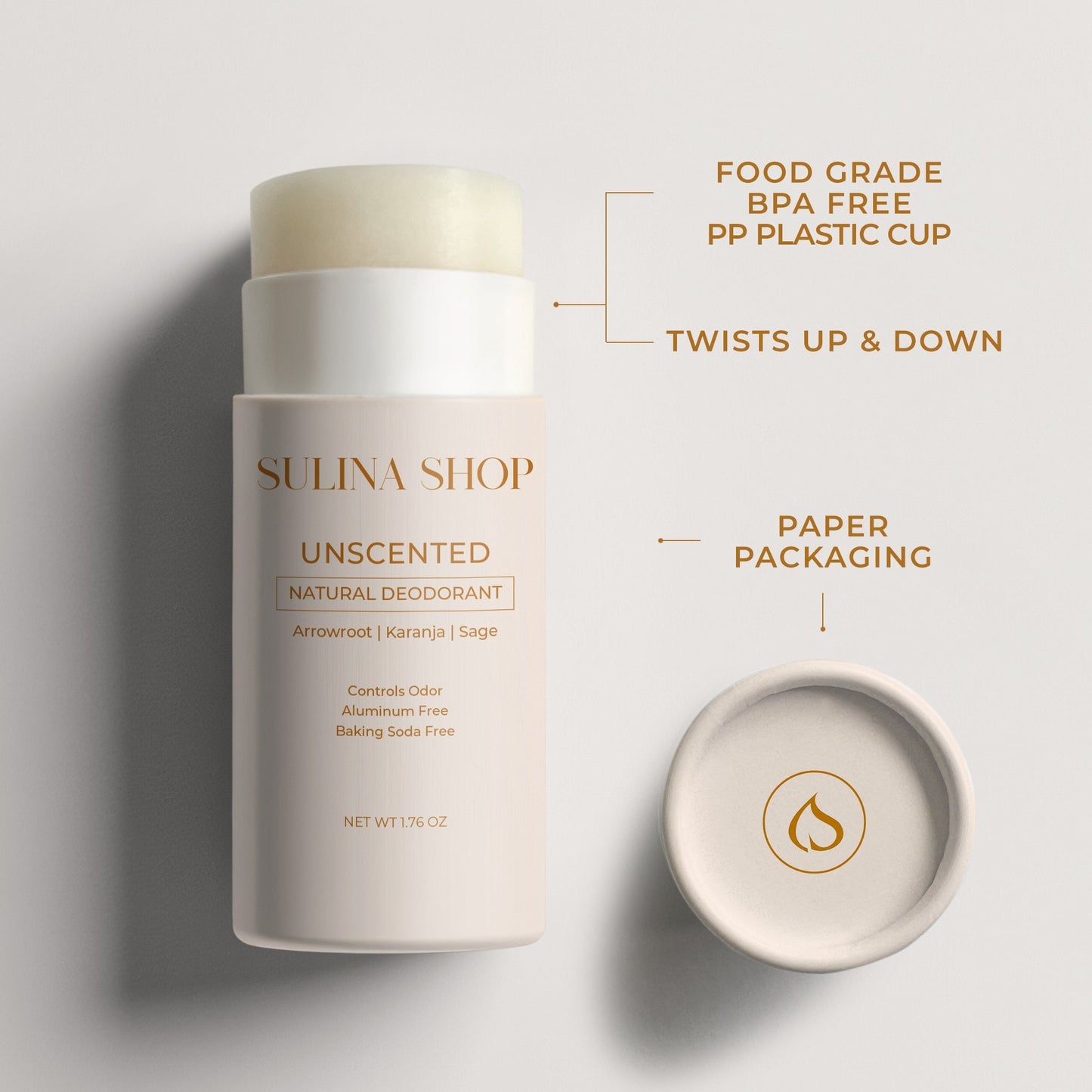 Unscented Natural Deodorant