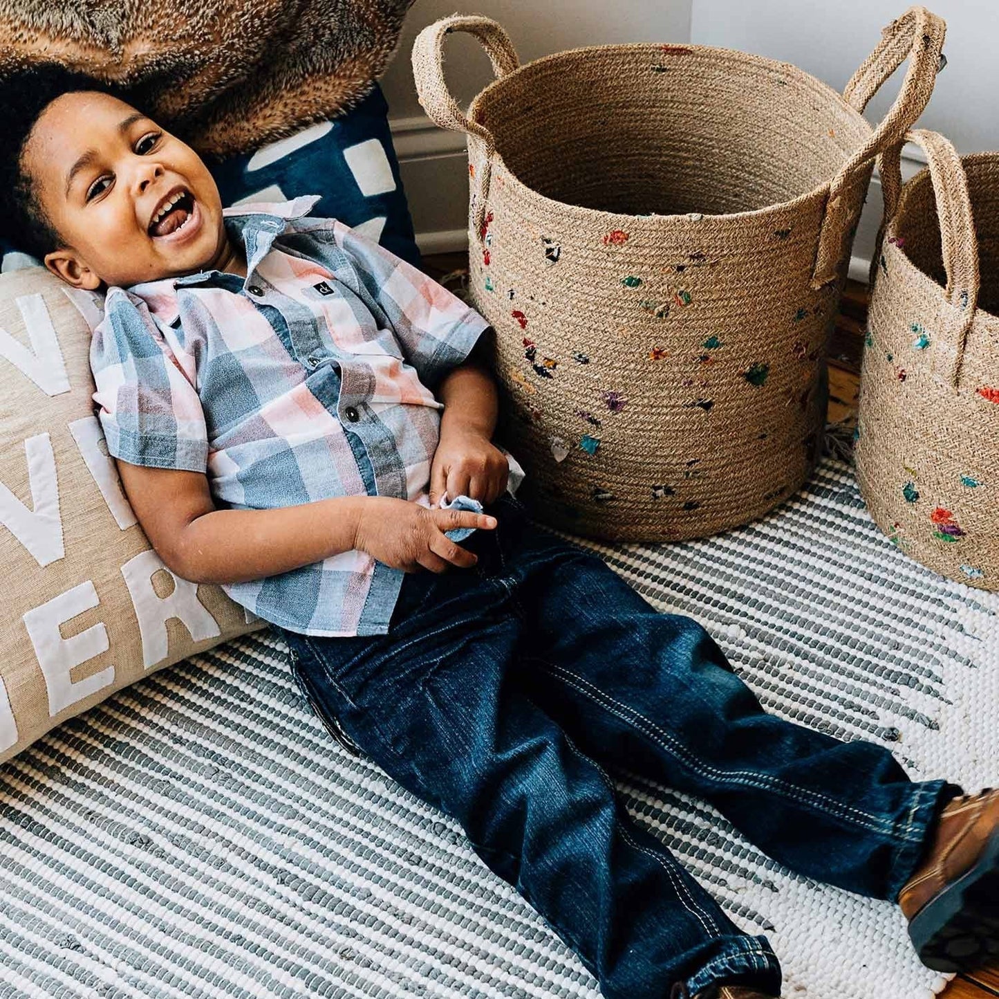 Bright Bits Jute Basket