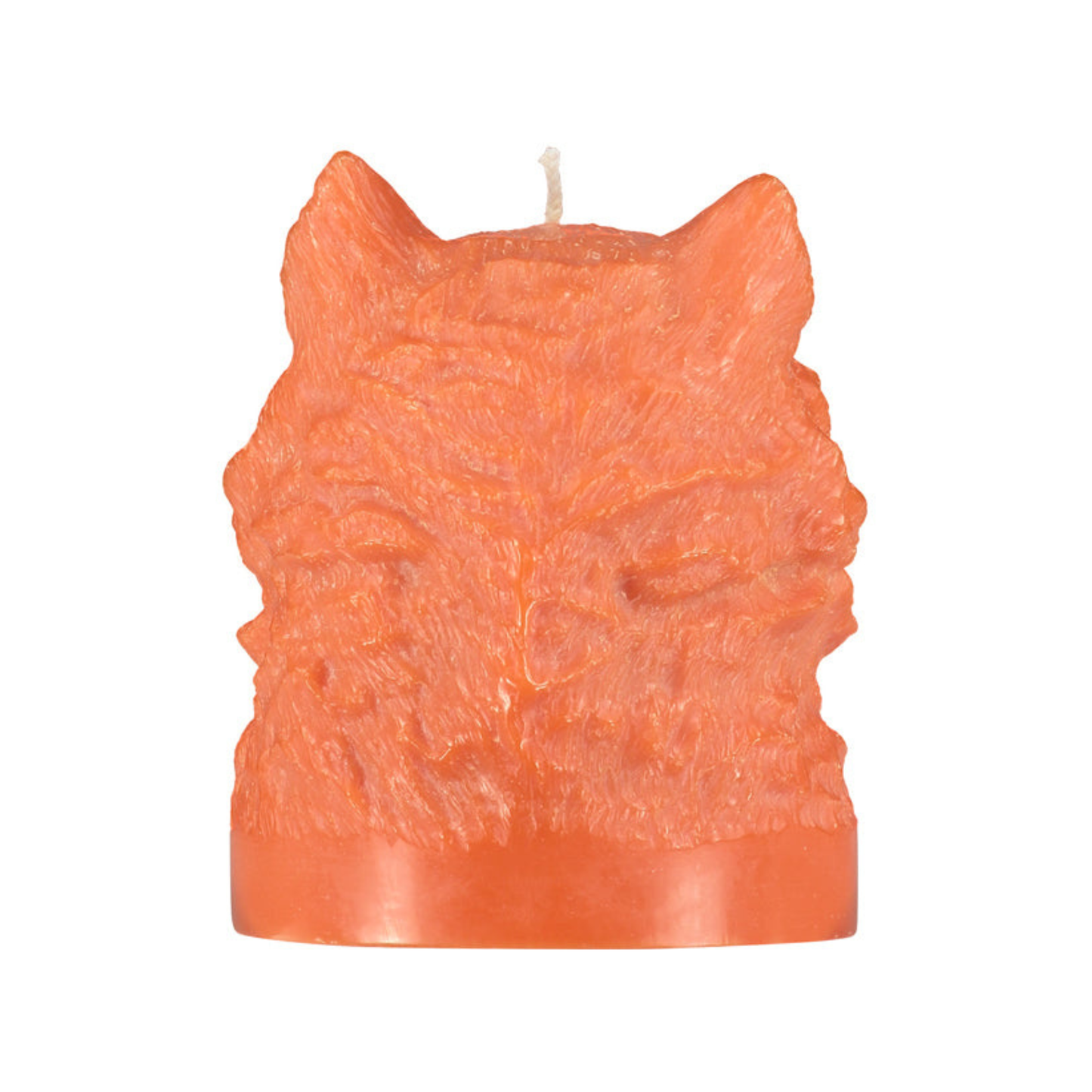Orange Flame Wolf Head Candle