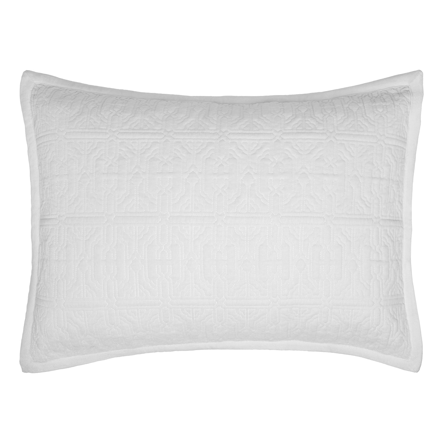 Duke Geometric Cotton Velvet Quilt Sham