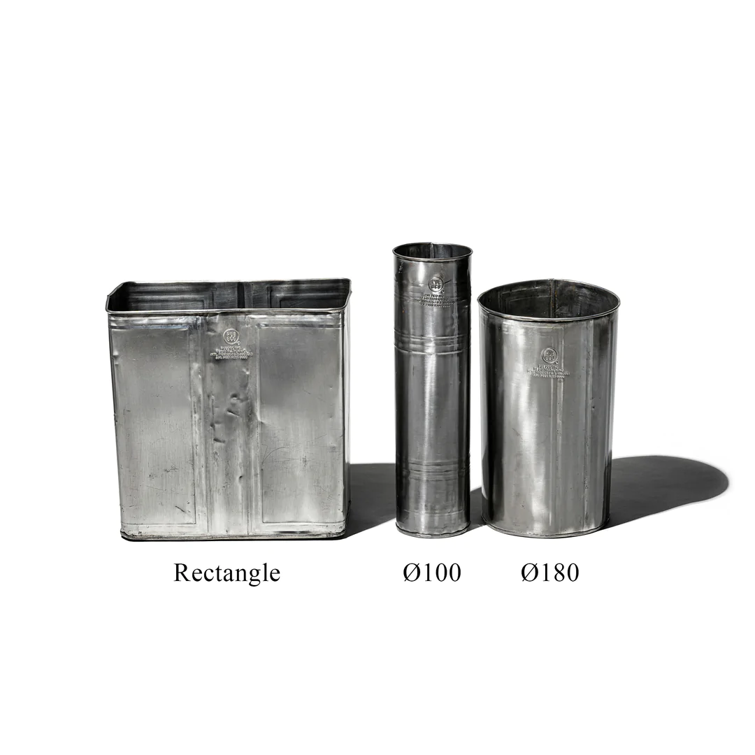 RECYCLED STEEL TRASHCAN
