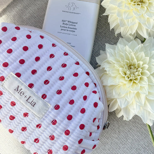 Polkadot Red Make-up Pouch - Large