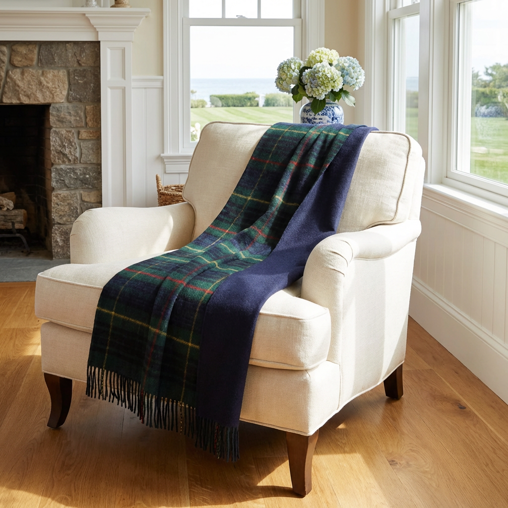 Highland Tweeds Double Cloth Reversible Throw (Hunting Stewart) - Osadia Concept Store