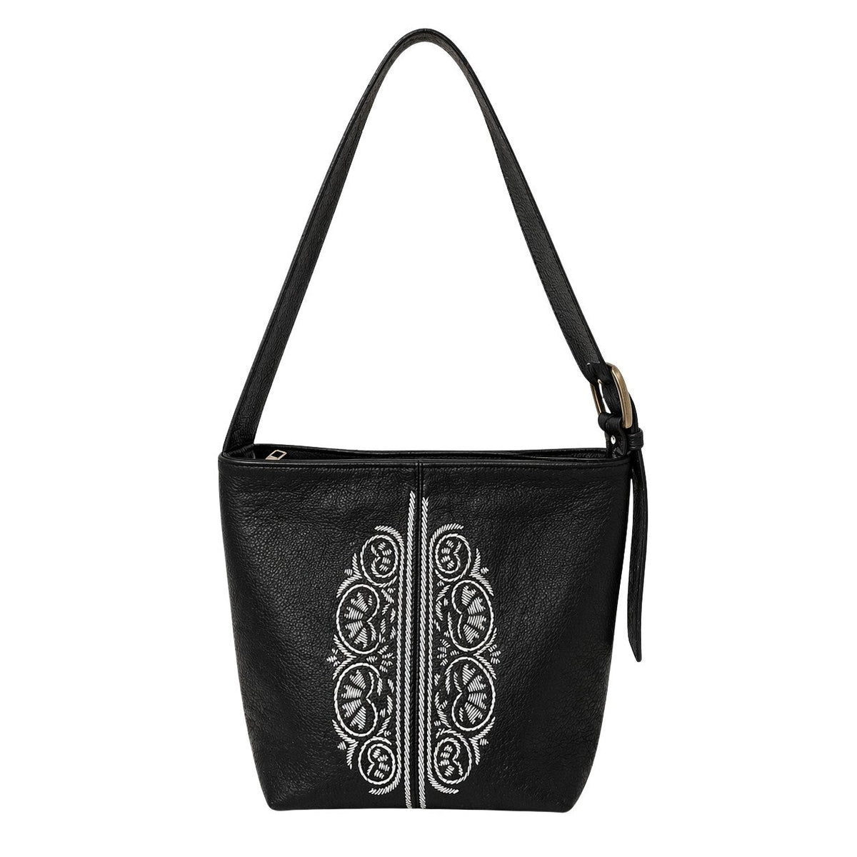 Zahra Leather Bucket Tote