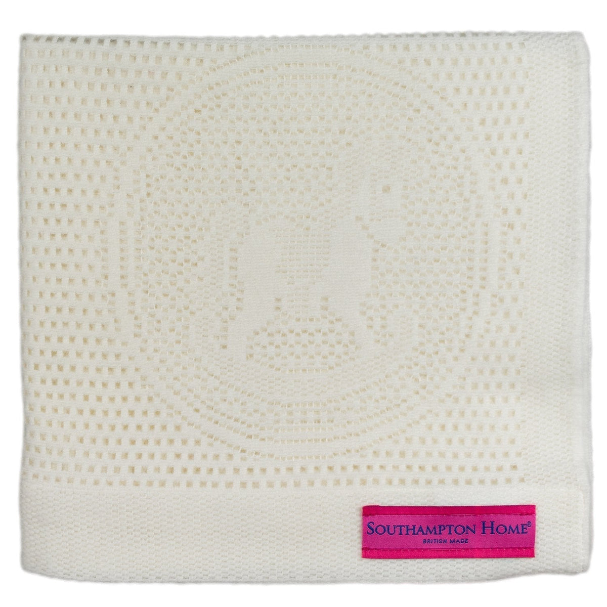 Southampton Home Lace Weave Rocking Horse Baby Blanket - Ivory