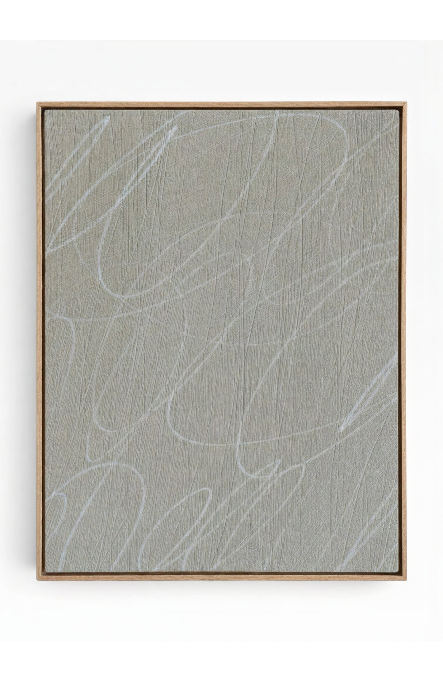 Gestural Marks in French Linen Framed Canvas Wall Art