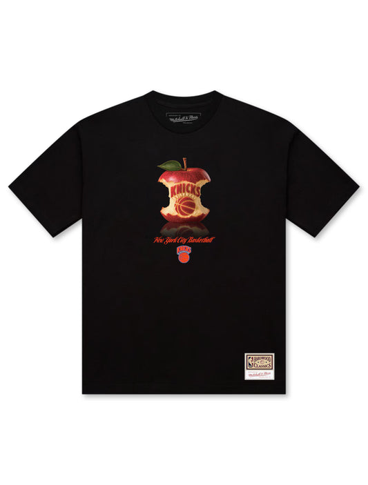 Mitchell & Ness Court Knicks Apple Tee - Black