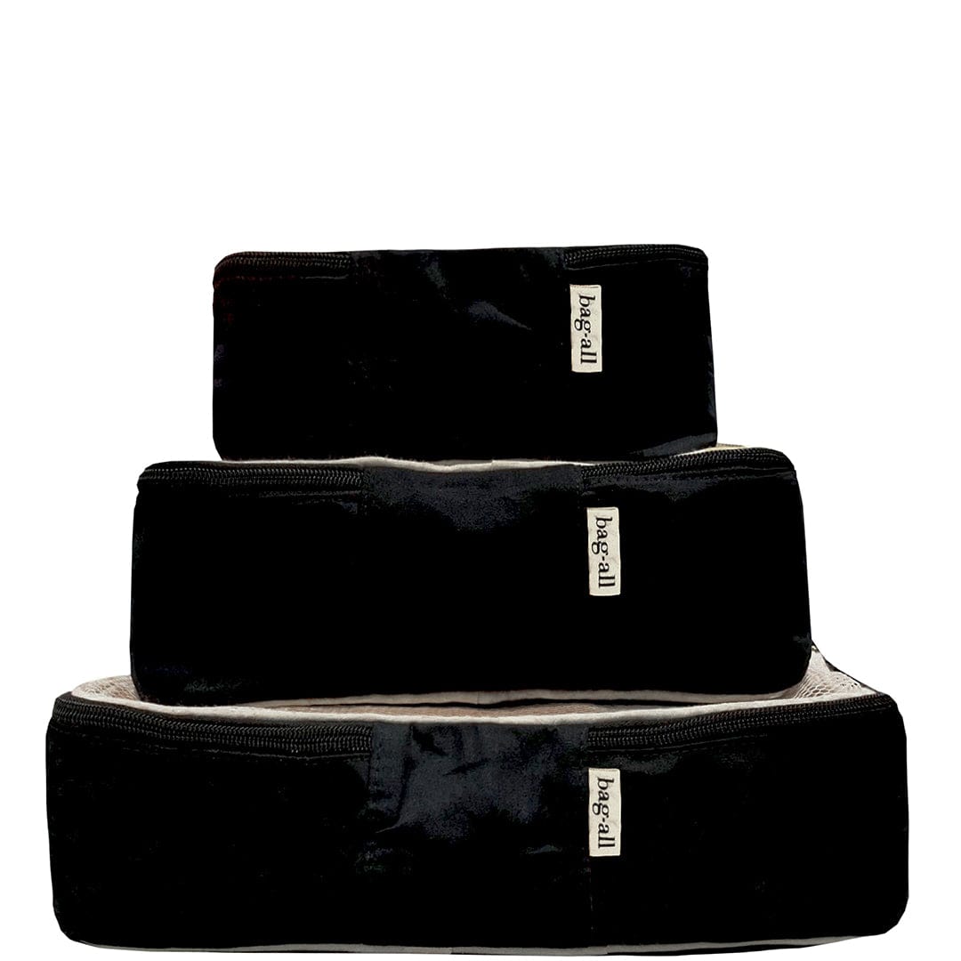 Personalized Packing Cubes, 3-pack Black