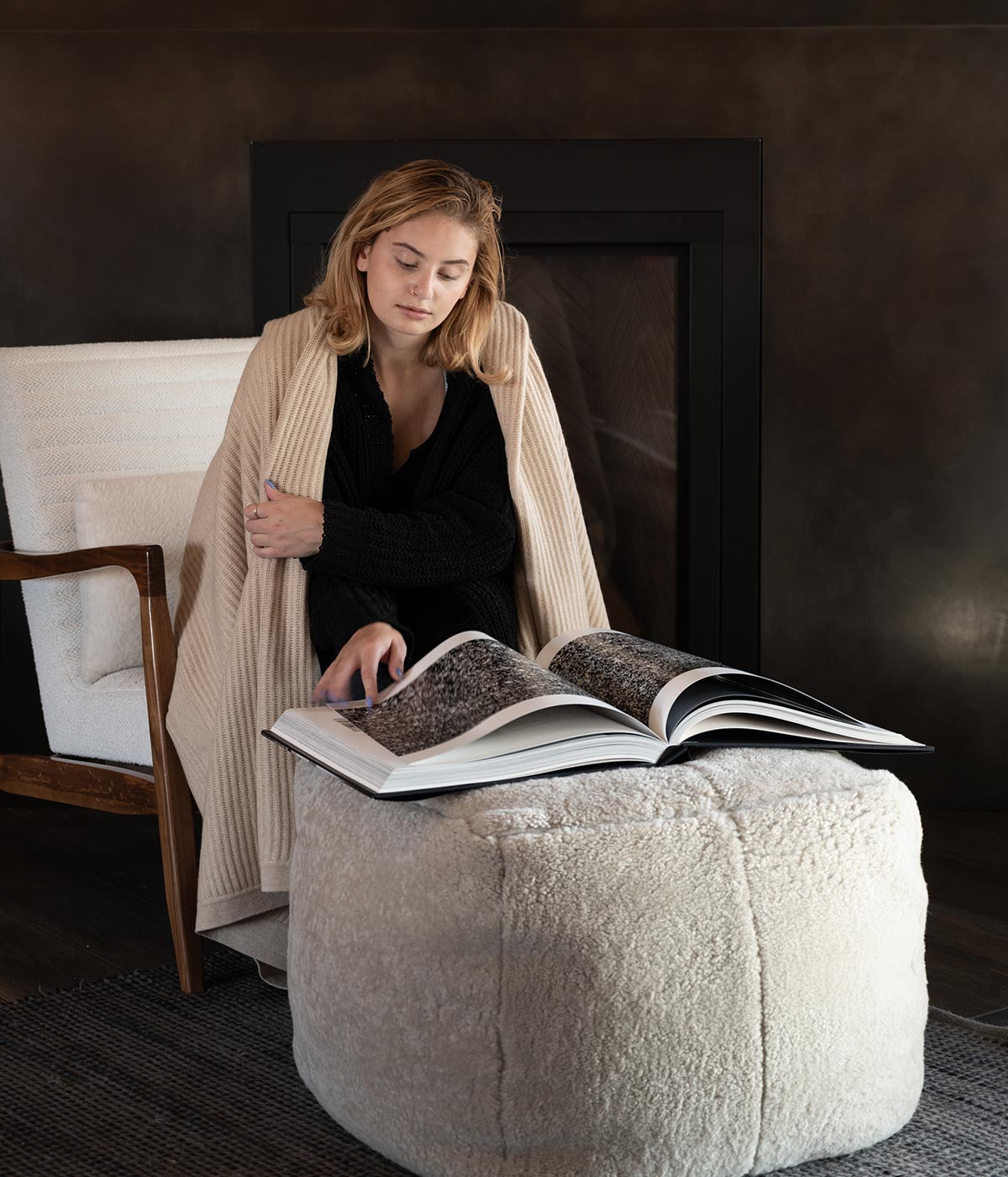 Fisherman's Knit Cashmere Throw