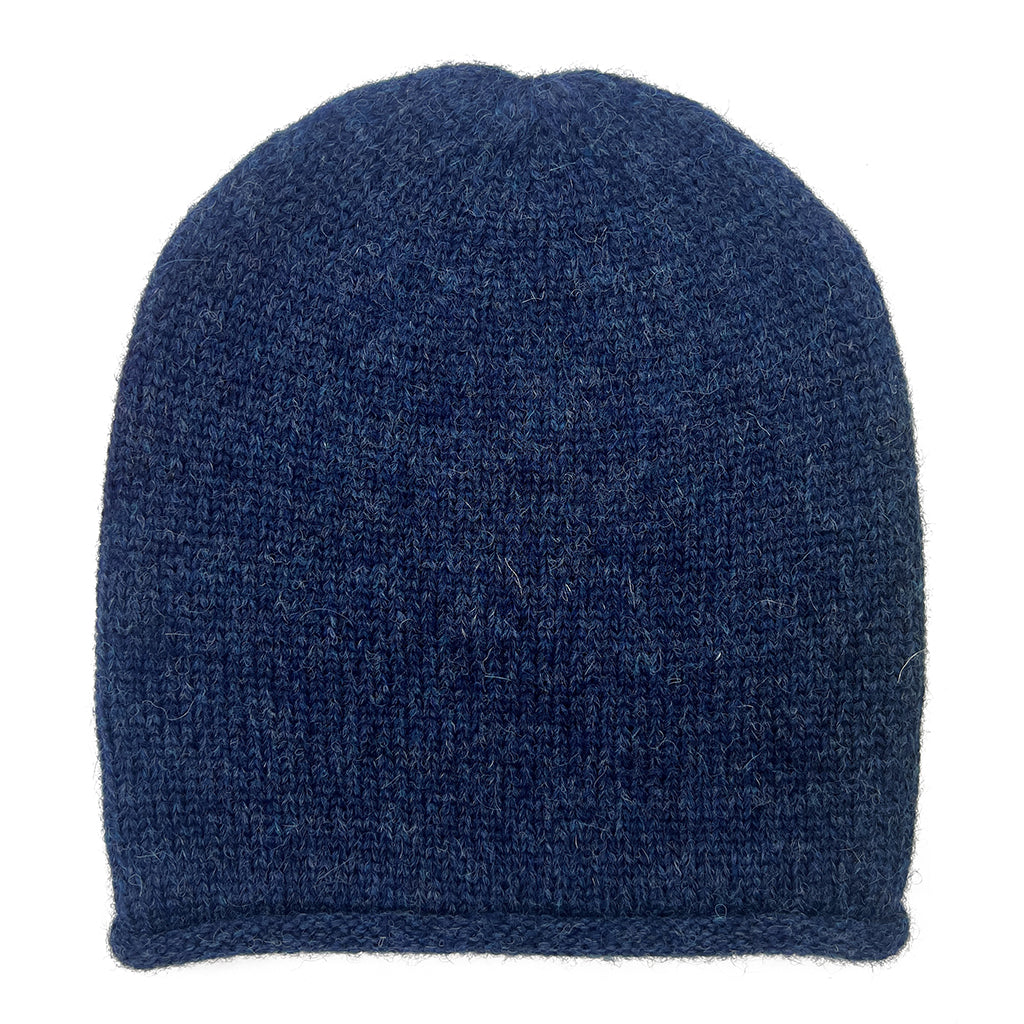 Navy Essential Knit Alpaca Beanie