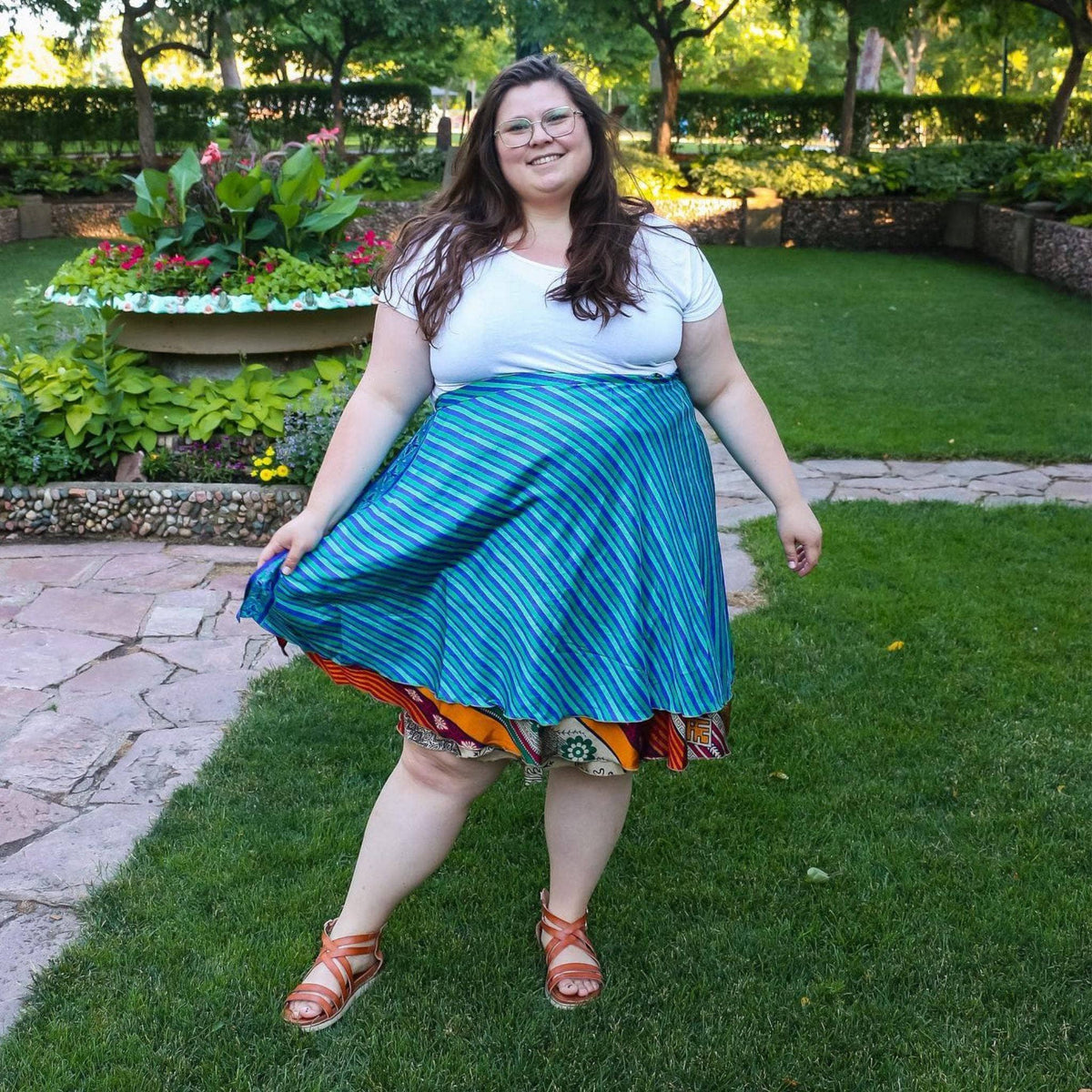 The Original Boho Reclaimed Sari Wrap Skirt
