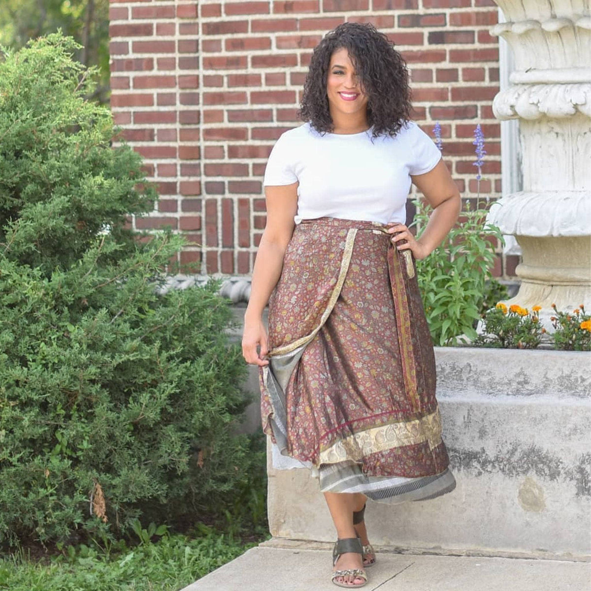 The Original Boho Reclaimed Sari Wrap Skirt