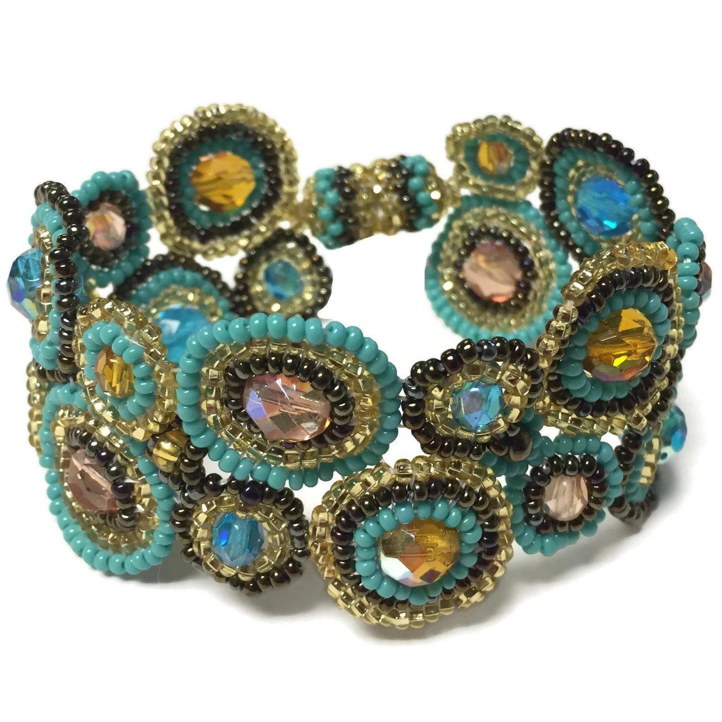Bola Seed Bead Magnetic Closure Bracelet - Guatemala