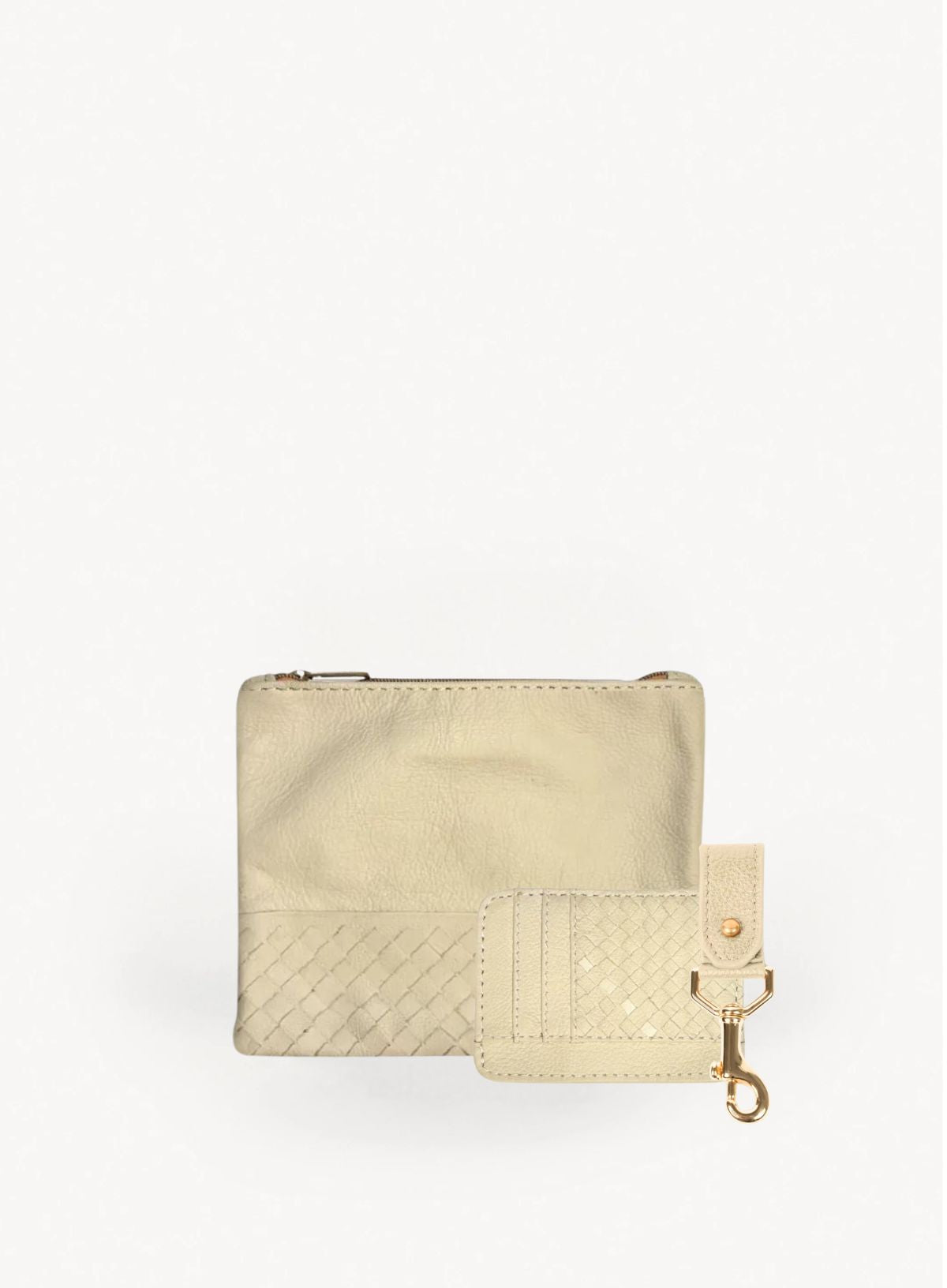 Large Pouch, Key Chain & Slim ID Bundle - Bone