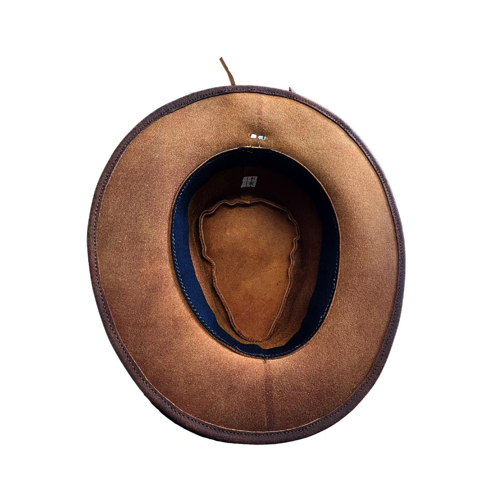 Leather Cowboy Hat / Rancher Hat- Brown