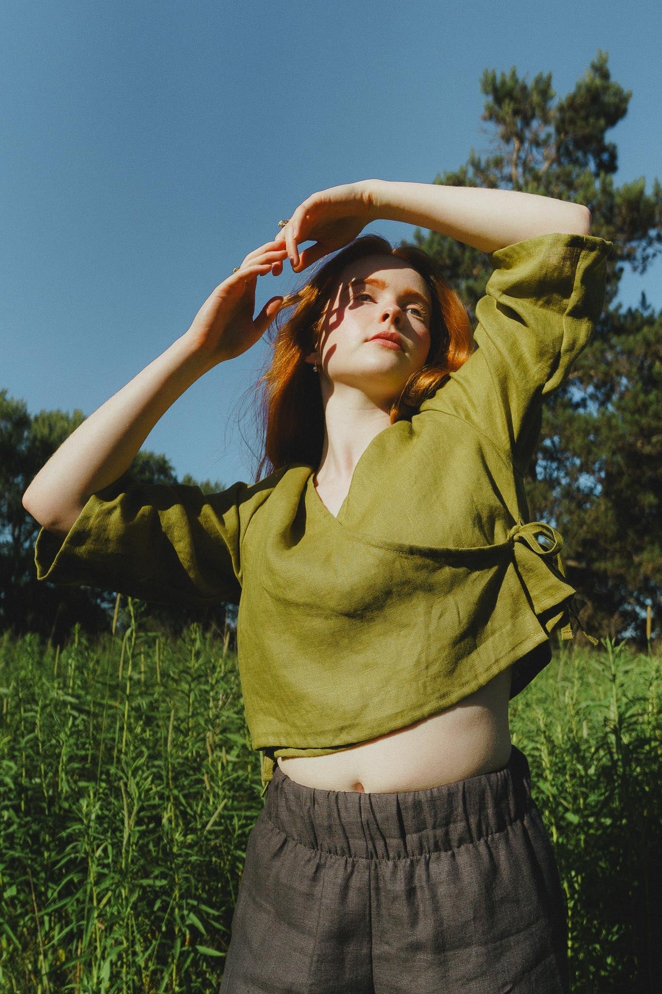 Artemis Top in Avocado