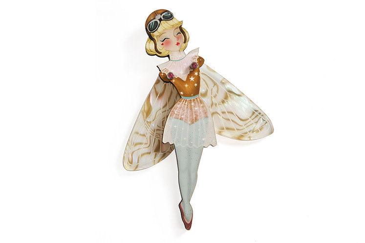 Butterfly Woman Halloween Brooch by Laliblue