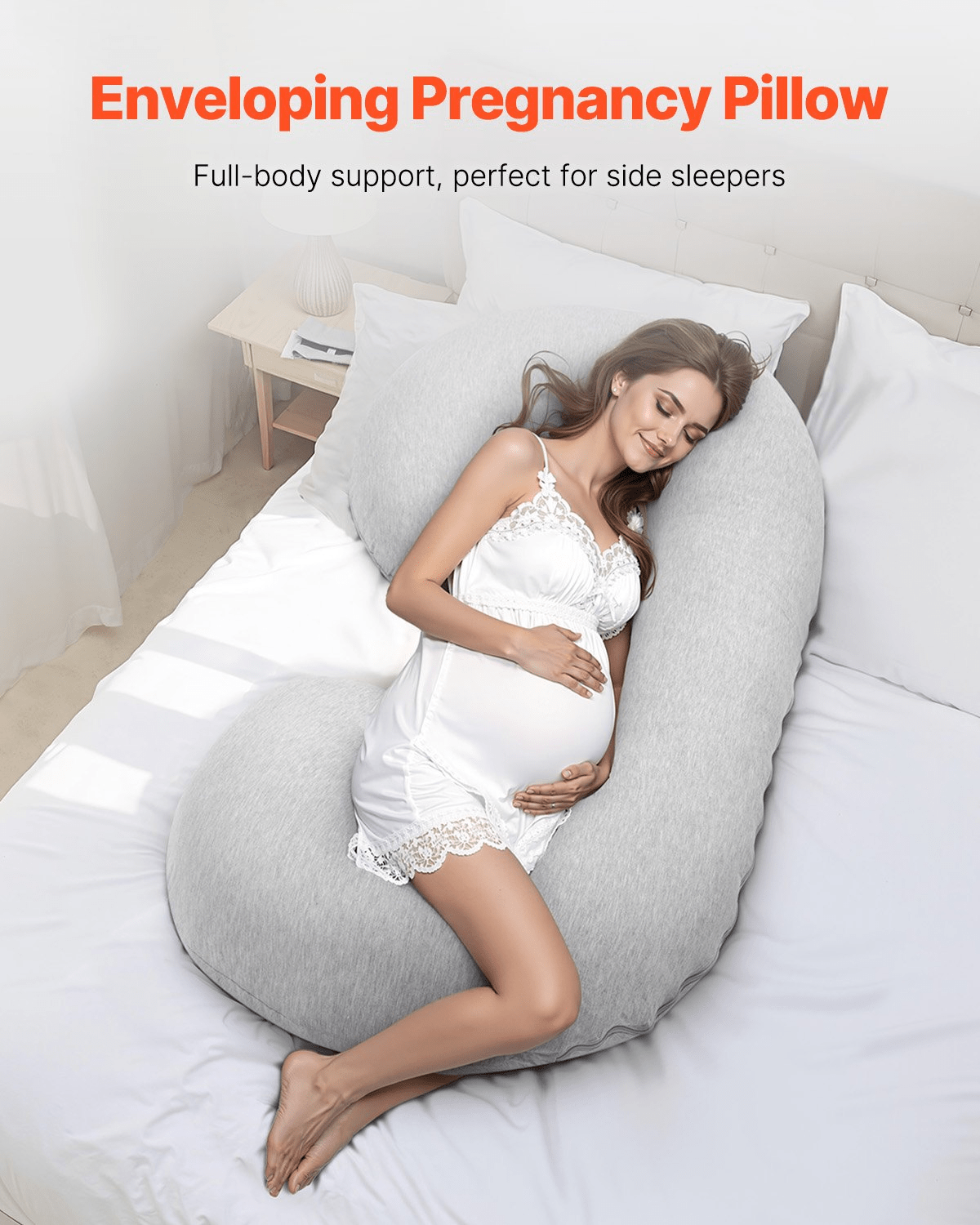 C Shaped Pregnancy Pillow — Full Body Maternity Support - Osadia Concept Store